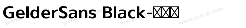 GelderSans Black字体转换